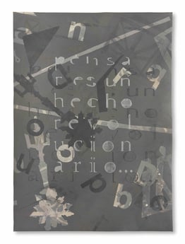 Ira Hoffecker - Urban Layers Text II (mono print)